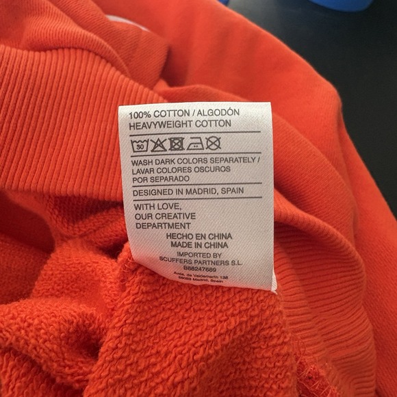 Scuffers Iconic Hoodie Mens Size Medium Red Graphic Pullover Boxy Fit - Picture 6 of 6